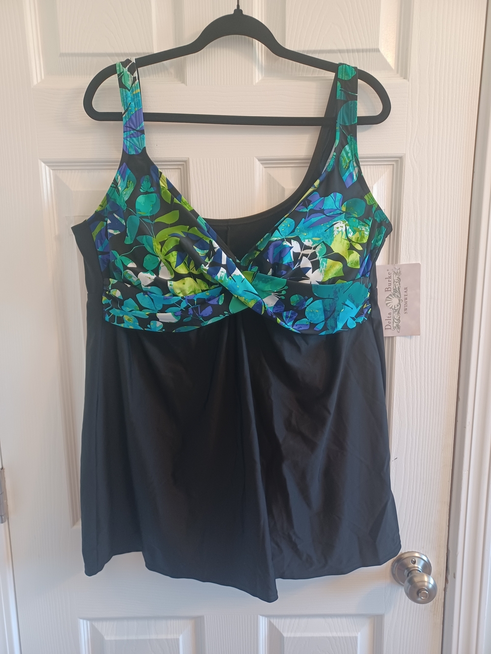 Delta Burke Swimsuit/dress Soft Moulded Bra Cups Tropical 22W